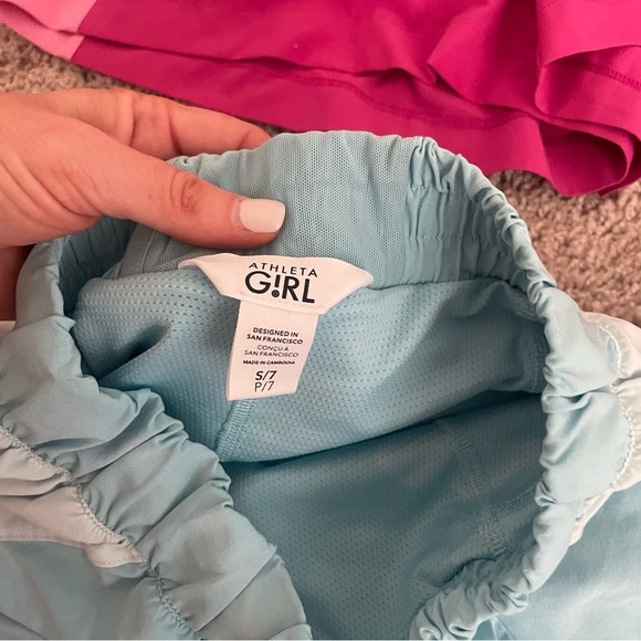 Athleta Girl Skirt/ Skort Bundle (3) Blue, Pink, Black XS/Small 6/7 - Picture 4 of 12